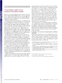 The Biological Reality of Host Sanctions and Partner Fidelity