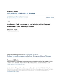 Confluence Park, a Proposal for Revitalization of the Colorado