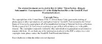 Hungate Subcommittee: Correspondence (2)” of the Philip Buchen Files at the Gerald R