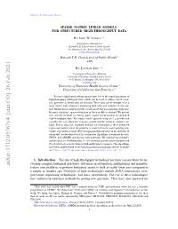 Sparse Matrix Linear Models for Structured High-Throughput Data