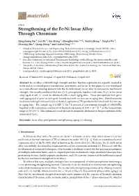 Strengthening of the Fe-Ni Invar Alloy Through Chromium