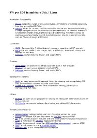 SW Per PDF in Ambiente Unix / Linux