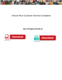 Verizon Poor Customer Service Complaints