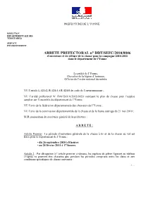 Ap Ouverture-Cloture De La Chasse 2010-2011