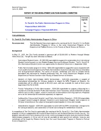 Board of Governors APPENDIX IV (Revised) June 23, 2009