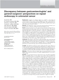 Discrepancy Between Gastroenterologists' and General