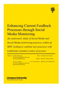 Enhancing Current Feedback Processes Through Social Media