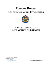Guide to Policy & Practice Questions