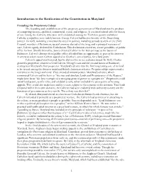 Introduction to the Ratification of the Constitution in Maryland