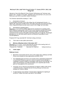 Minutes on the Pubic Submissions Item on the Agenda