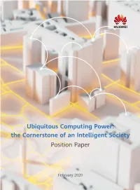 Ubiquitous Computing Power: the Cornerstone of an Intelligent Society Position Paper