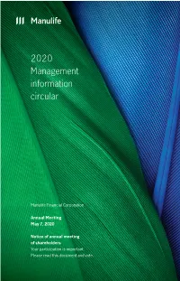 2020 Management Information Circular