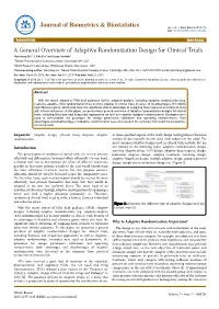 A General Overview of Adaptive Randomization Design for Clinical Trials