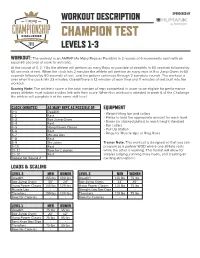 Champion Test Levels 1-3