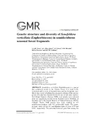 Genetic Structure and Diversity of Senefeldera Verticillata (Euphorbiaceae) in Semideciduous Seasonal Forest Fragments