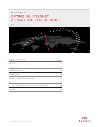 Optimizing Internet Application Performance