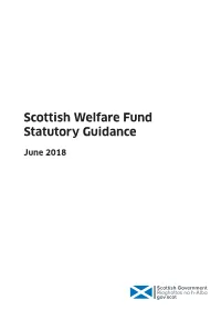 Scottish Welfare Fund Statutory Guidance