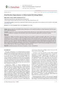 Disinfection Byproducts in Chlorinated Drinking Water