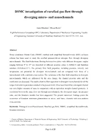 DSMC Investigation of Rarefied Gas Flow Through Diverging Micro- and Nanochannels