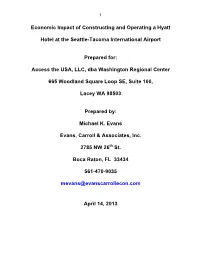 Economic Impact of Constructing and Operating a Hyatt