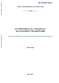 Environmental and Social Management Framework