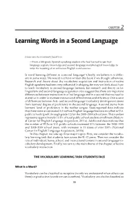 Learning Words in a Second Language