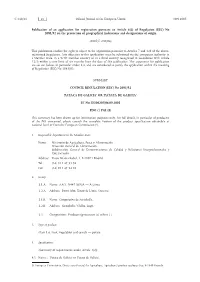 Of Regulation (EEC) No 2081/92 on the Protection of Geographical Indications and Designations of Origin