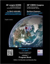 Program and Abstracts of 2014 Congress / Programme Et