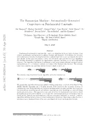 The Ramanujan Machine: Automatically Generated Conjectures on Fundamental Constants