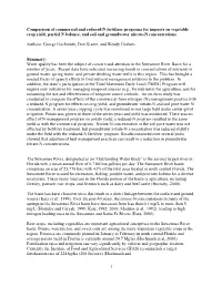 1 Comparison of Commercial and Reduced N Fertilizer Programs For