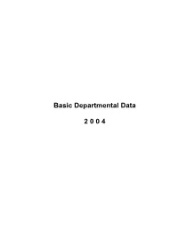2004 Basic Departmental Data