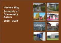 Hesters Way Schedule of Community Assets 2020 – 2031