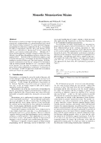 Monadic Memoization Mixins