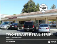 Two-Tenant Retail Strip a Net Leased Offering