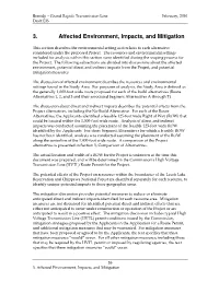 3. Affected Environment, Impacts, and Mitigation