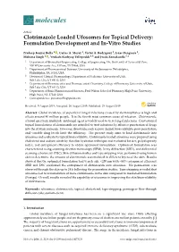 Clotrimazole Loaded Ufosomes for Topical Delivery: Formulation Development and In-Vitro Studies