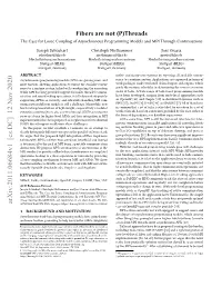Fibers Are Not (P)Threads the Case for Loose Coupling of Asynchronous Programming Models and MPI Through Continuations