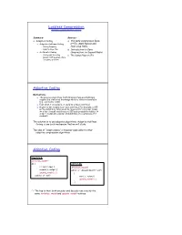 Lossless Compression Adaptive Coding Adaptive Coding