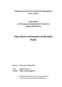 Open Source Groupware Am Beispiel Kolab