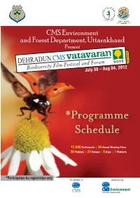 *Programme Schedule