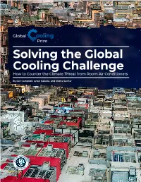 Solving the Global Cooling Challenge How to Counter the Climate Threat from Room Air Conditioners