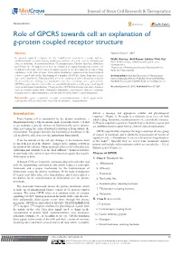 An Explanation of G-Protein Coupled Receptor Structure