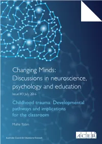 Childhood Trauma : Developmental Pathways and Implications for The