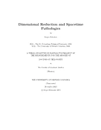 Dimensional Reduction and Spacetime Pathologies