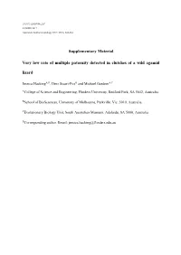 Supplementary Material Very Low Rate of Multiple Paternity Detected In