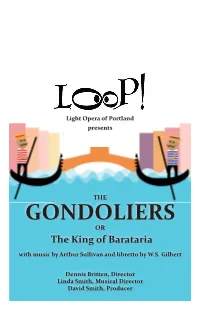 The Gondoliers Program 2017