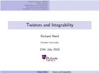 Twistors and Integrability