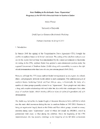 1 State-Building in Borderlands: Some “Equatorian” Responses to the SPLM/A Directed Order in Southern Sudan Aleksi Ylönen U