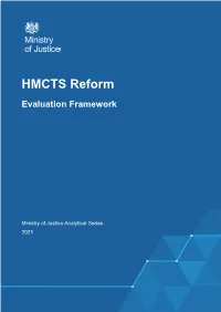 HMCTS Reform Evaluation Framework