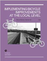 Implementing Bicycle Improvements at the Local Level